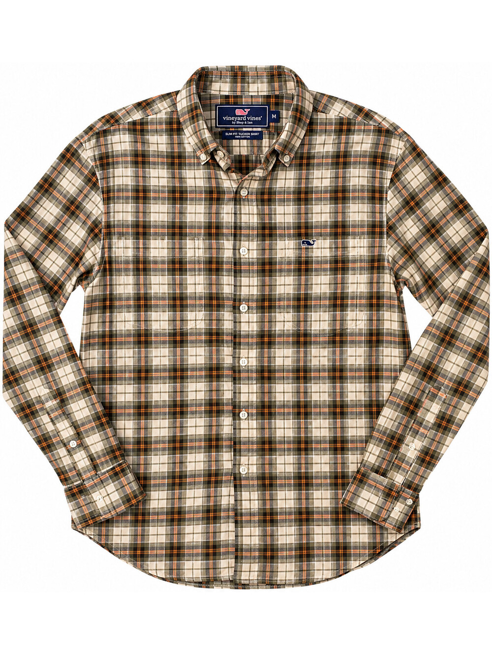 Vineyard Vines Slim Fit Tucker Shirt Mens M Plaid Whale
